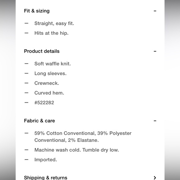 NWOT | Gap Waffle-Knit Crewneck L/S T-Shirt | XL - Picture 3 of 3